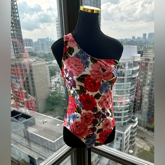🆕 ZIMMERMANN 🧿 NWOT Poppy One-Shoulder Floral One Piece Bathing Suit - Sz 3 - Picture 10 of 16
